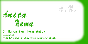 anita nema business card